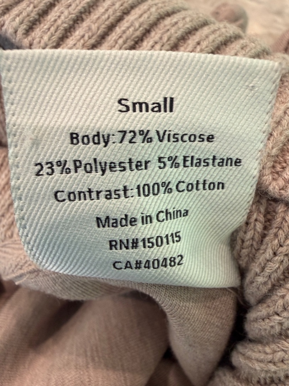 Varley Hannah Cowl Neck Taupe Neck Sweat Top -NWOT -size small - Picture 9 of 13